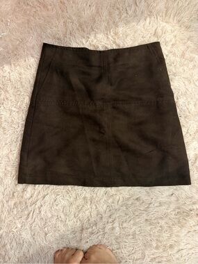 💕 Sanctuary brown suede mini skirt